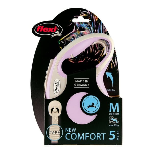 DoHundkoppel Flexi NEW COMFORT Rosa Storlek M