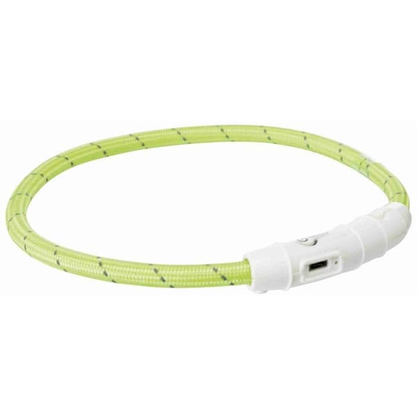 Flash Light Ring HundHalsband USB Hjälper att ni syns i mörkret Rosa XS-S 35 cm