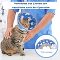 Miniatyrbild 2 av 7: Lollanda Kattens skyddshalsband, mjukt och justerbart för att förhindra slickning av sår