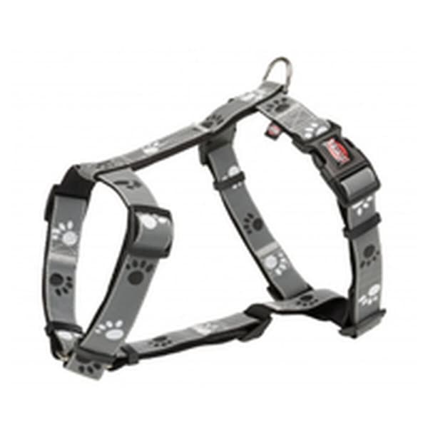 Hundesele Trixie Silver Reflect Sort Grå
