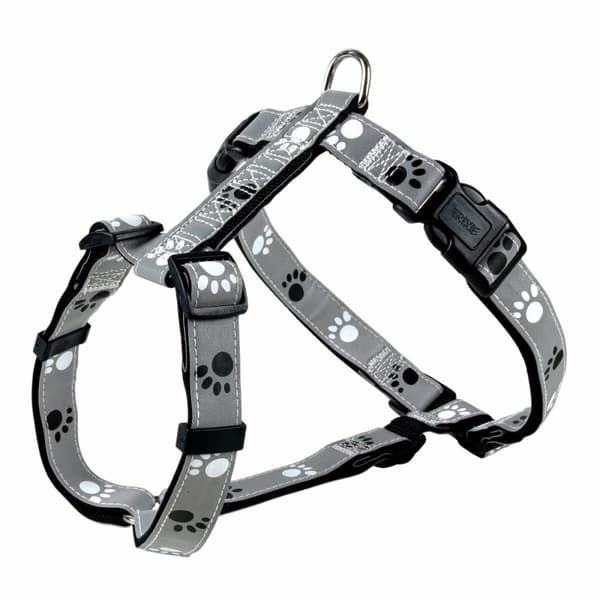 Hundesele Trixie Silver Reflect Sort Grå