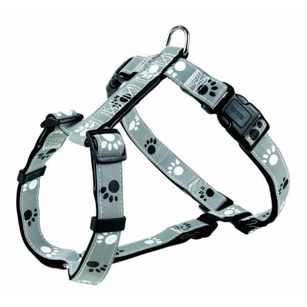 Hundesele Trixie Silver Reflect Sort Grå