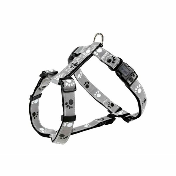 Hundesele Trixie Silver Reflect Sort Grå