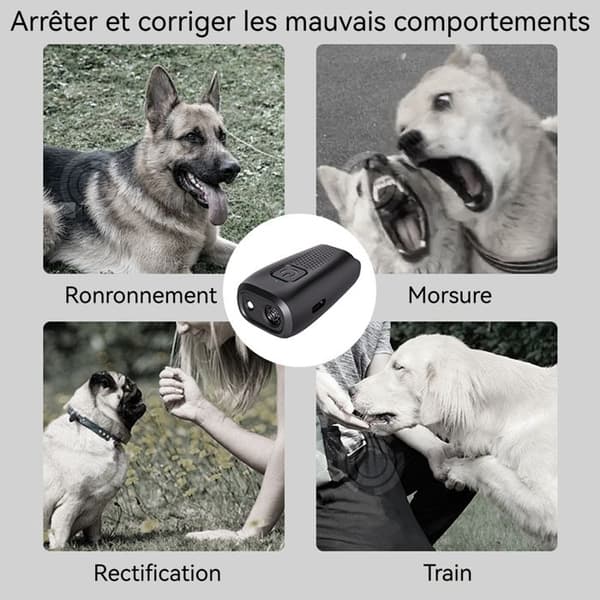 INN Anti-Bark Enhet 300mAH 40khz Ultraljudsrepeller för hundar, portabel träningsapparat med dubbelsensor och LED