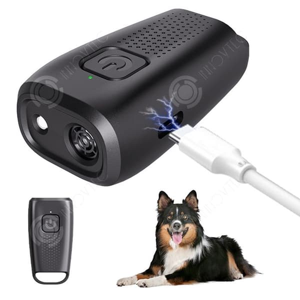 INN Anti-Bark Enhet 300mAH 40khz Ultraljudsrepeller för hundar, portabel träningsapparat med dubbelsensor och LED