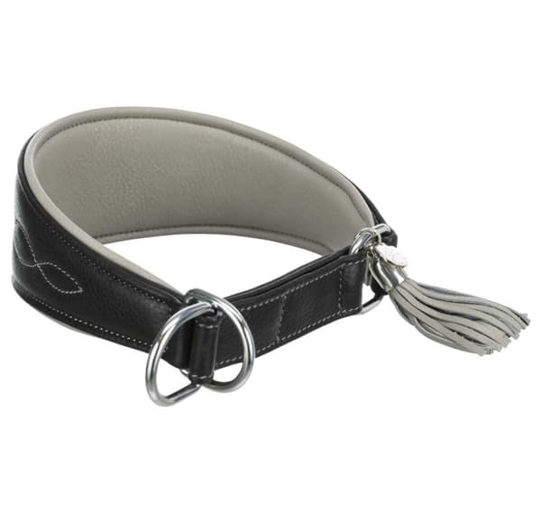 Active Comfort krage för vinthundar, S–M: 33–42 cm/60 mm, svart/grå