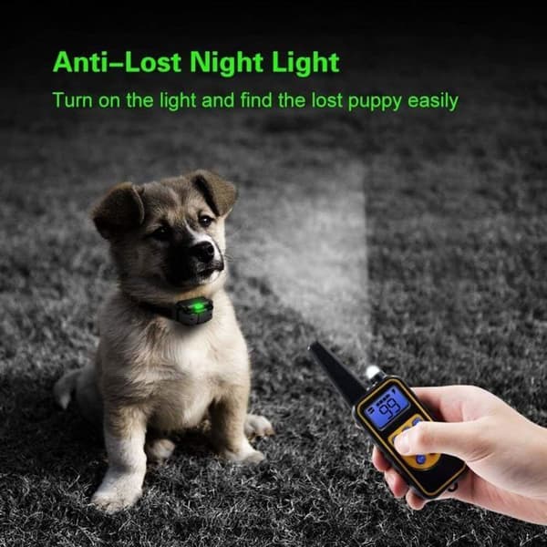 Dressyrhalsband för Hund 800 Meter Antibarkhalsband med Vibrations- och Ljudstimulering Kontrollerad