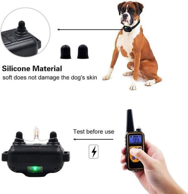 800 meter anti-bark hundträningshalsband med vibration och ljudstimulering Djuraffär < Hund < Utbildning