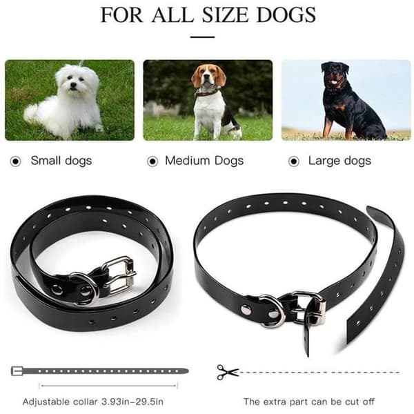 Kollier Anti-Bark, Vattentålig uppladdningsbar anti-skäll collar, Träningshalsband för hund med vibrationsläge och läge C