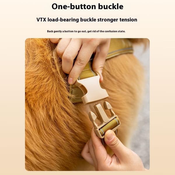 Taktisk sele med håndtak for hundetrening og turgåing, størrelse M