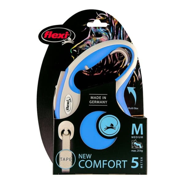 DoHundkoppel Flexi NEW COMFORT Blå XS-storlek