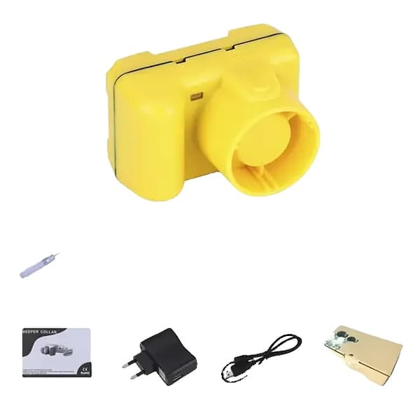 Jagthund Beeper Halsbånd, Genopladelige, Vandafvisende,Gul, EU Stik