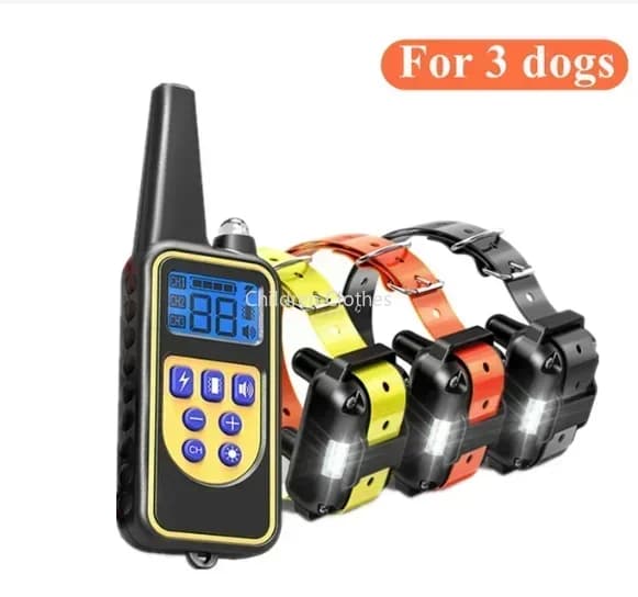 Elektrisk hundetræningskrave, 800m kontrolområde, vandtæt design,EU-stik, Stil9