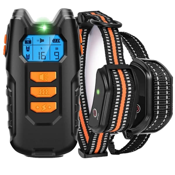 Elektrisk hundetræningskrave, 4 træningsindstillinger, IPX7 vandtæt,Orange 1v2