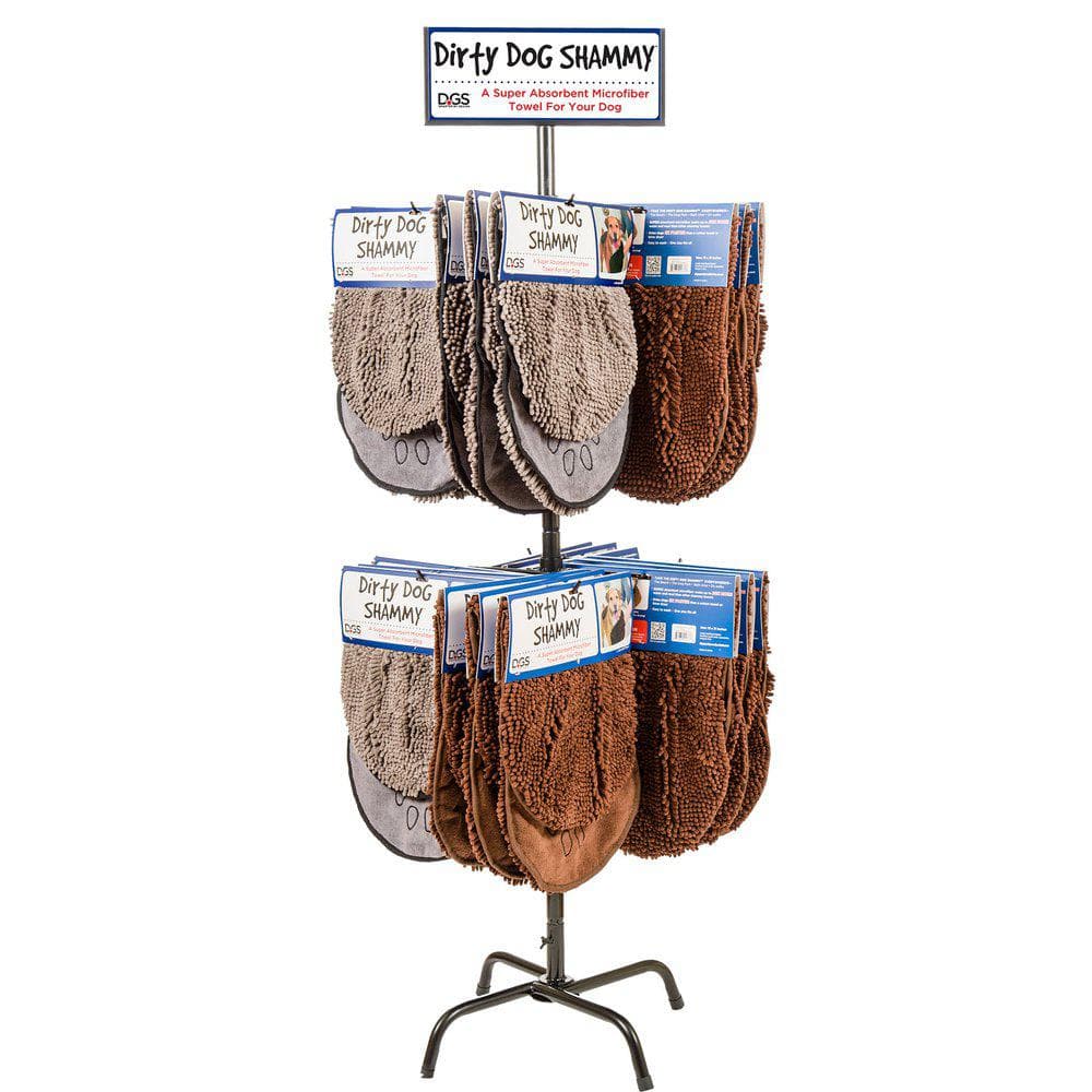 DGS DIRTY DOG SHAMMY DISPLAY BRUN & GRÅ24ST