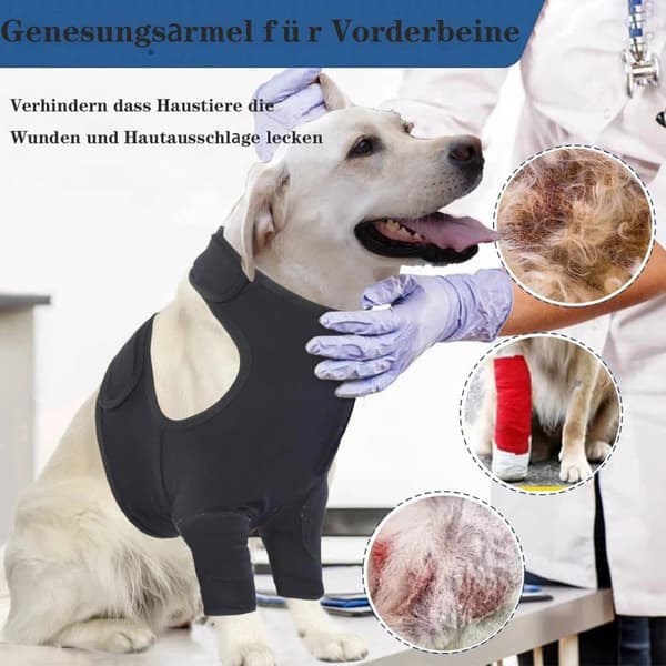 Lollanda Forbensbeskyttelse efter operation til kæledyr – åndbar, elastisk albuebeskyttelse mod slikke- og bidning til hunde
