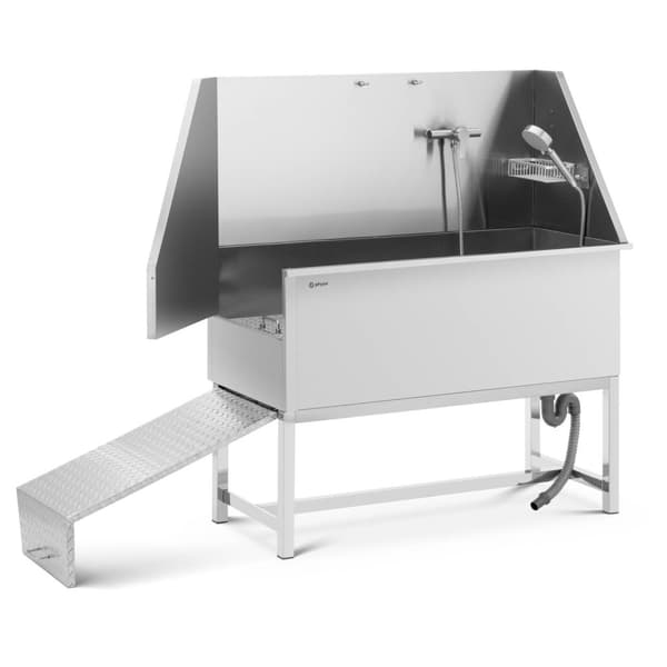 physa Hundbadkar - rostfritt stål - upp till 60 kg - med ramp