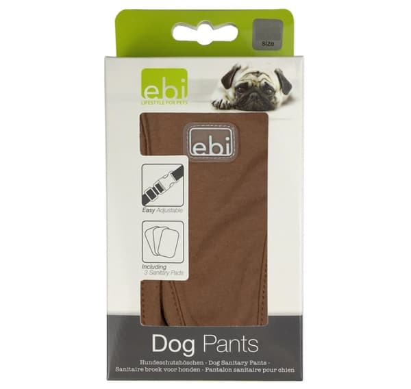 Protective dog pants classic, XS: 16–23 cm, brown