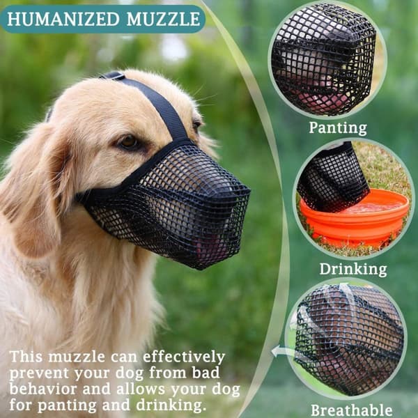 Hundesnute i nylon Sort L