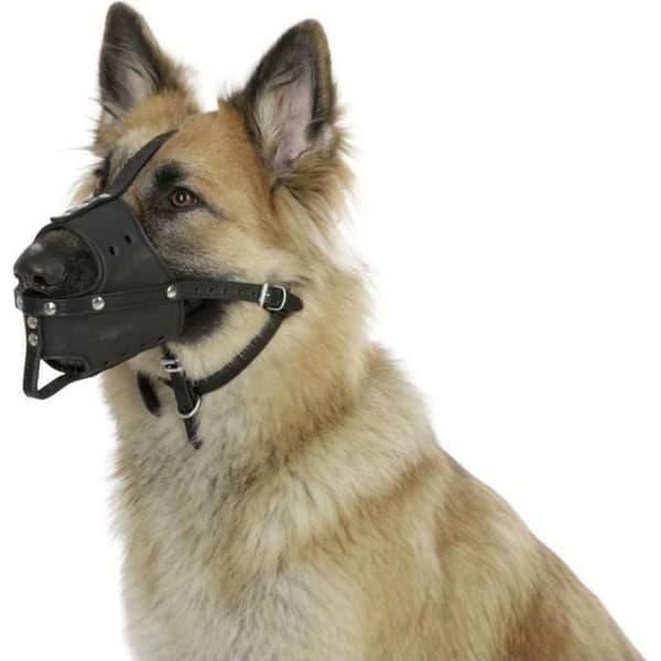 kerbl - LÄDERMUSTYCKE FÖR HUND 30 cm Nospartiets omkrets.