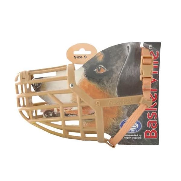 Baskerville hundmunkorg 11 x 35,5 cm beige