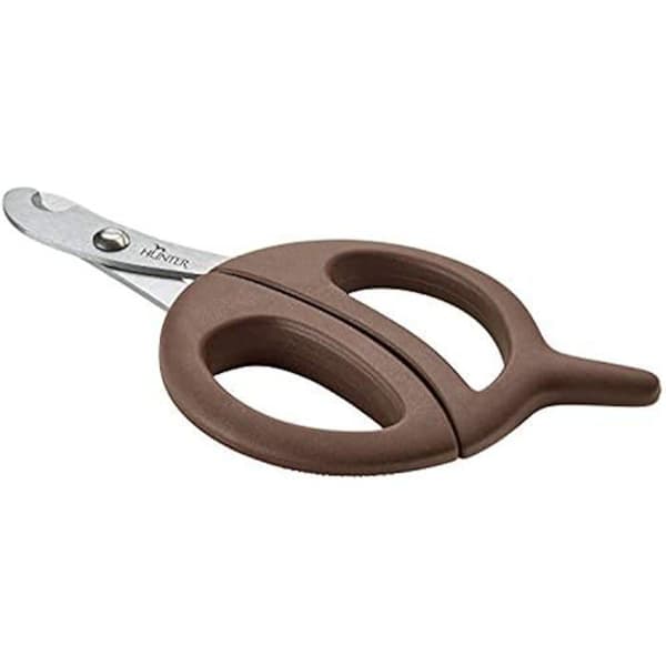 Hundtillbehör - HUNTER - Brun hund - Rostfritt stålblad - Ergonomiskt handtag - Halkfritt