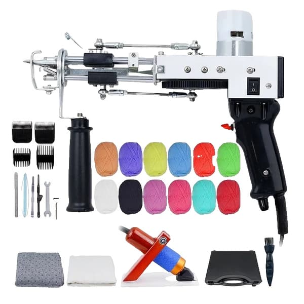 Tufting Gun Set, Elektrisk Touffing Pistol, 7 – 21mm Tufting Pistol, Svart Set 2