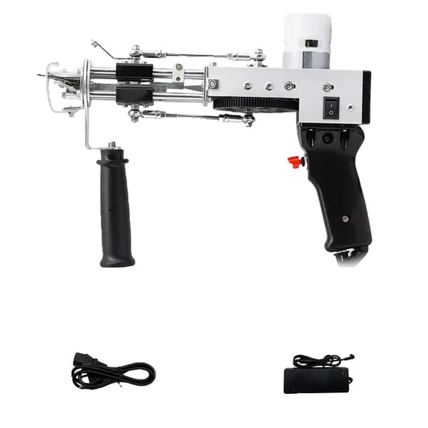 Tufting Gun Set, Elektrisk Touffing Pistol, 7 – 21mm Tufting Pistol, Svart