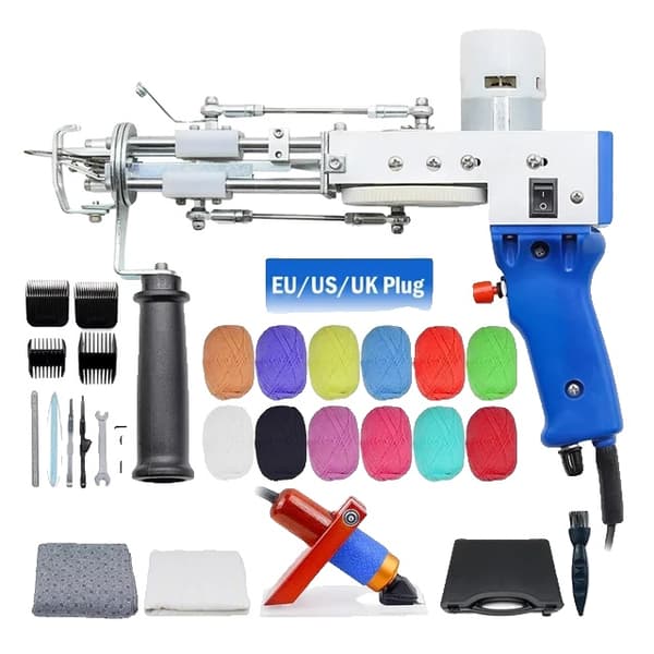 Tufting Gun Set, Elektrisk Touffing Pistol, 7 – 21mm Tufting Pistol, Blått Set 2