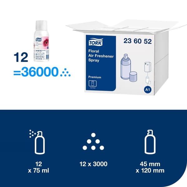 Luktförbättrare TORK A1 Blom Spray 75ml