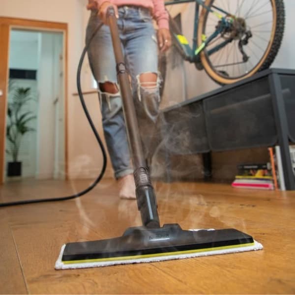 KARCHER - Kit med 3 moppar (mjuka, slipande och mycket slipande) för golvmunstycke - Kompatibel med Easy Fix ångtvättarserie