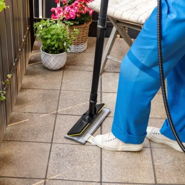 KARCHER - Kit med 3 moppar (mjuka, slipande och mycket slipande) för golvmunstycke - Kompatibel med Easy Fix ångtvättarserie