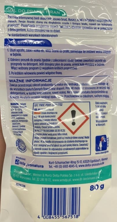 Dr. Beckmann Verhojen pesu- ja valkaisusuola 80 g
