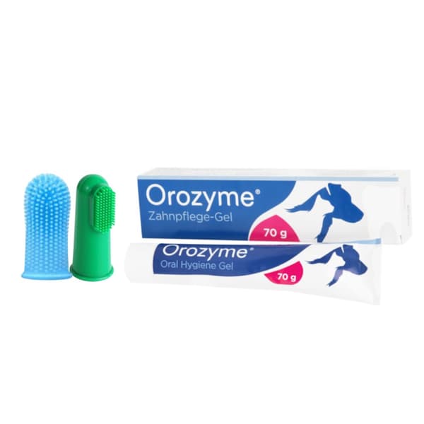 emmi® Orozyme® Rensende tandgel 70 g til kæledyr+ fingertandbørste
