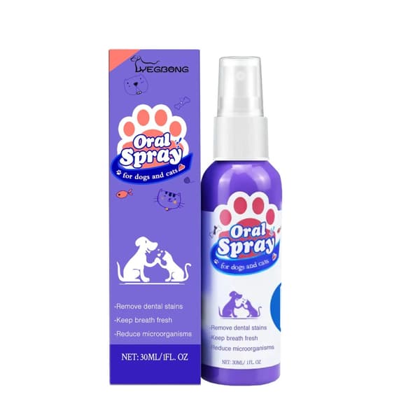 Pet Teeth Cleaning Spray, Ta bort tandfläckar, Håll andedräkten fräsch, Minska mikroorganismer,3st