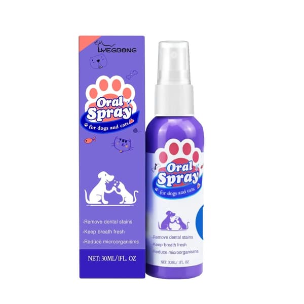 Pet Teeth Cleaning Spray, Ta bort tandfläckar, Håll andedräkten fräsch, Minska mikroorganismer,3st