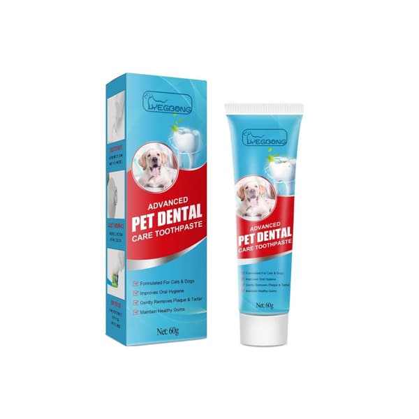 Pet Tandpasta, Spiselig, Fjerner Plaque og Tandsten, Frisker Åndedrættet,3stk