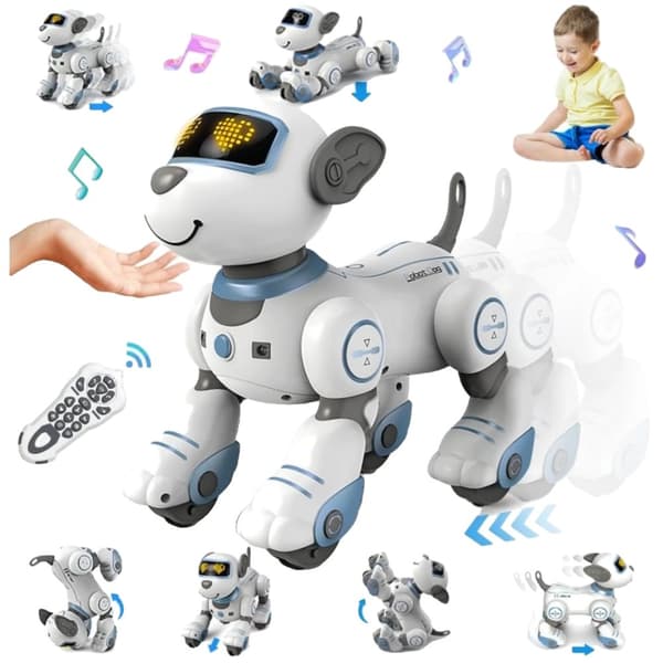 RC Robot Hund, Berøringsfølsom Interaktion, 17 Funktioner,Blå