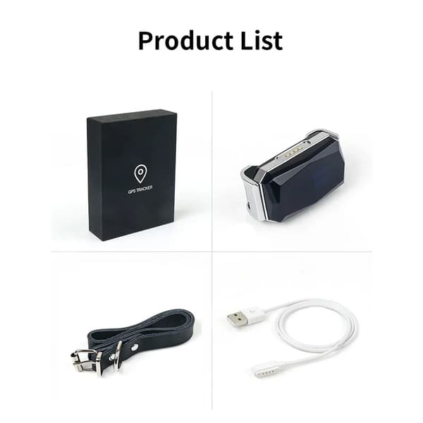 Pet GPS Tracker, Geofence-varningar, Fjärrlyssning, Vattentålig design,Blå