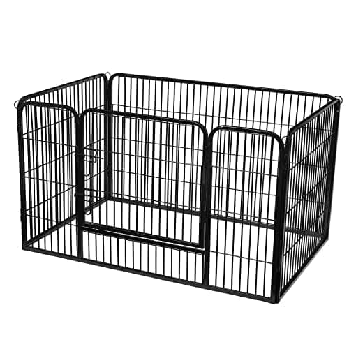 Feandrea Puppy kravlegård, hundekabinet, kæledyrstræningspaneler, sort