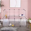 Miniatyrbillede 3 af 7: Songmics Marsvin kravlegård, DIY Hutch bur til små kæledyr, hvid