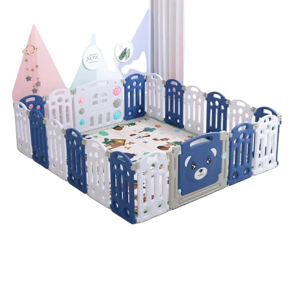 Baby Legeplads, Foldbart Design, Holdbart Plastik, 14 og 2
