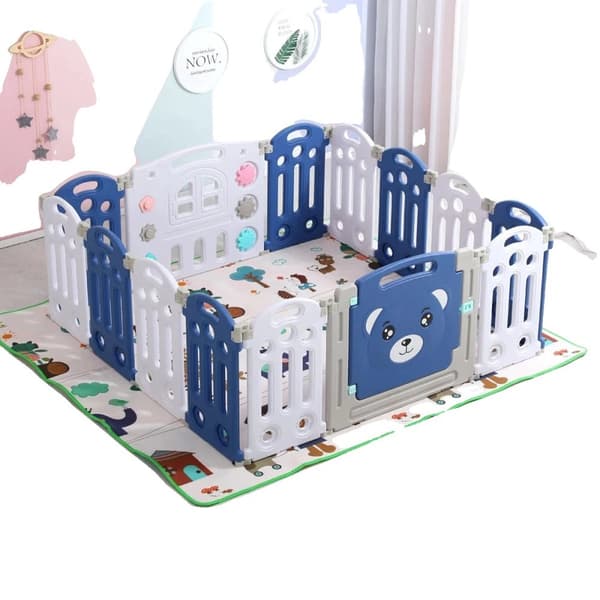Baby Legeplads, Foldbart Design, Holdbart Plastik, 14 og 2