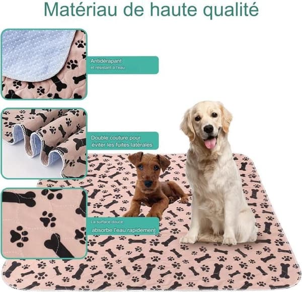 2 st 80 * 70cm Ultraabsorberande hundträningsmatta, återanvändbar valpträningsmatta för hund/katt/kanin