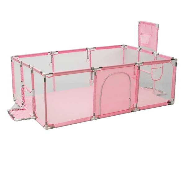 IMBABY Lekställning, Rymlig Design 107*235*129 cm, Hållbart Plastmaterial,Röd-L