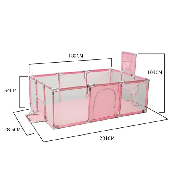 Babylekplats, Rymlig Design, Hållbart Material,Grön L