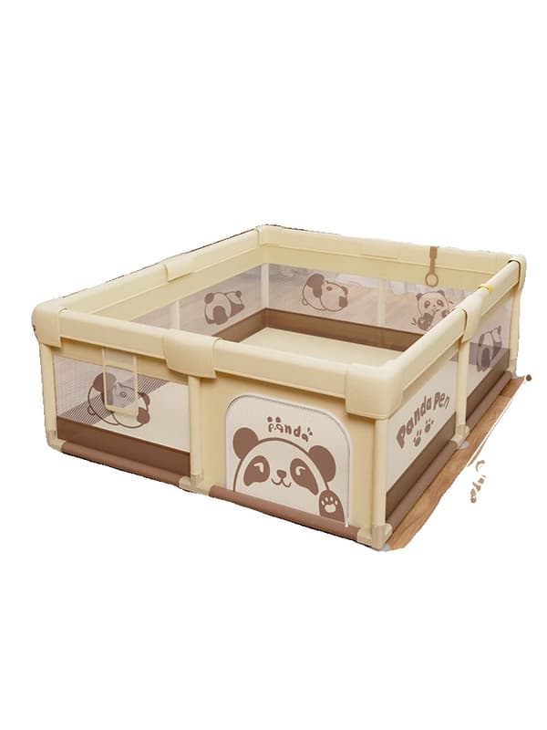 PANDA Baby Playpen, Rummelig Design, Sikker Mesh Konstruktions,180-200 cm