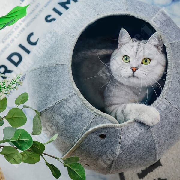 TD® Round Cat Nest Multifunktionell Cat Tunnel Vikbar Andas Cat Nest Pet Supplies 41*38*28C