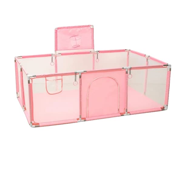 Babylekplats, tvättbart tyg, storlek 189x126x64 cm,Rosa
