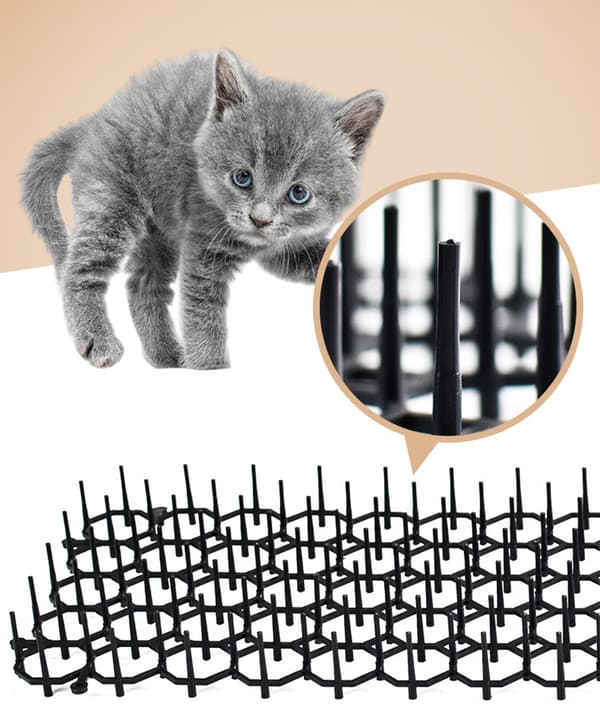12-Pack Kattavvisande Mattor, Husdjursgrind, Kattavvisande Matta, Kattstaket för Trädgård, Taggstaket för Husdjursavskiljning